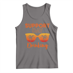 Funny Drinking Tank Top Support Day Drinking Summer Beach Vacation TS10 Deep Heather Print Your Wear