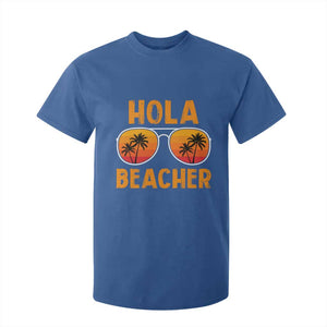 Hola Beaches T Shirt For Kid Funny Beach Vacation Summer TS10 Royal Blue Print Your Wear