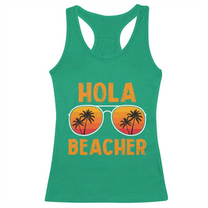 Hola Beaches Racerback Tank Top Funny Beach Vacation Summer TS10 Irish Green Print Your Wear