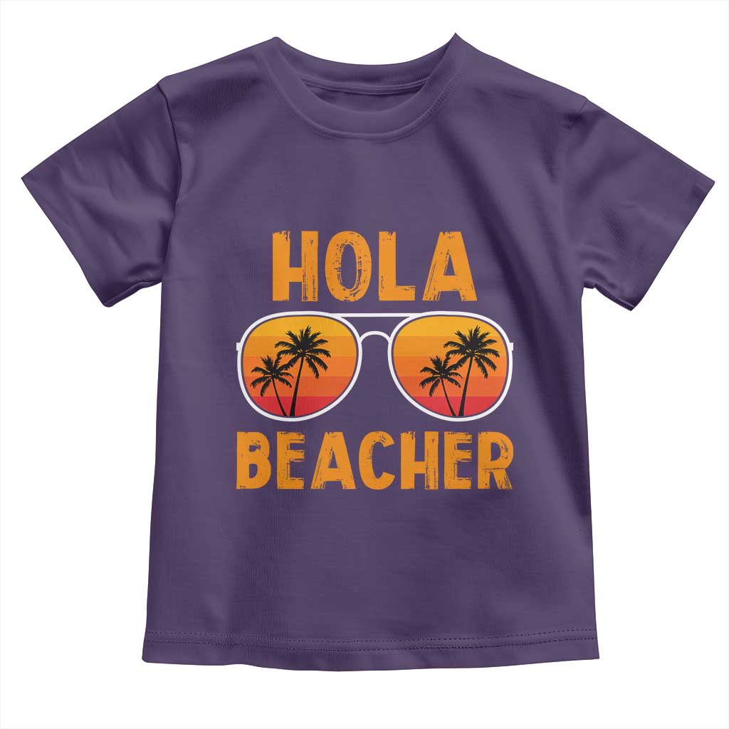 Hola Beaches Toddler T Shirt Funny Beach Vacation Summer TS10 Purple Print Your Wear