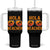 Hola Beaches Tumbler With Handle Funny Beach Vacation Summer TS10 One Size: 40 oz Black Print Your Wear