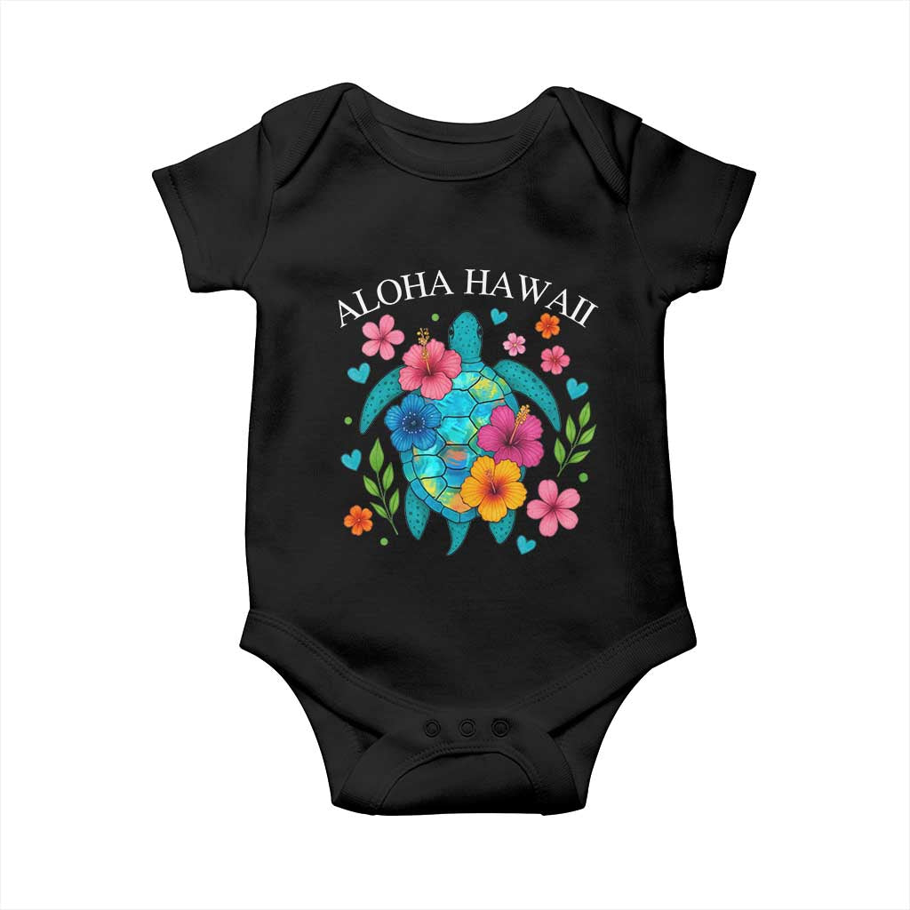 Aloha Hawaii Baby Onesie Sea Turtle Summer Hawaiian Island TS10 Black Print Your Wear