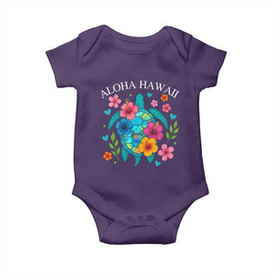 Aloha Hawaii Baby Onesie Sea Turtle Summer Hawaiian Island TS10 Purple Print Your Wear
