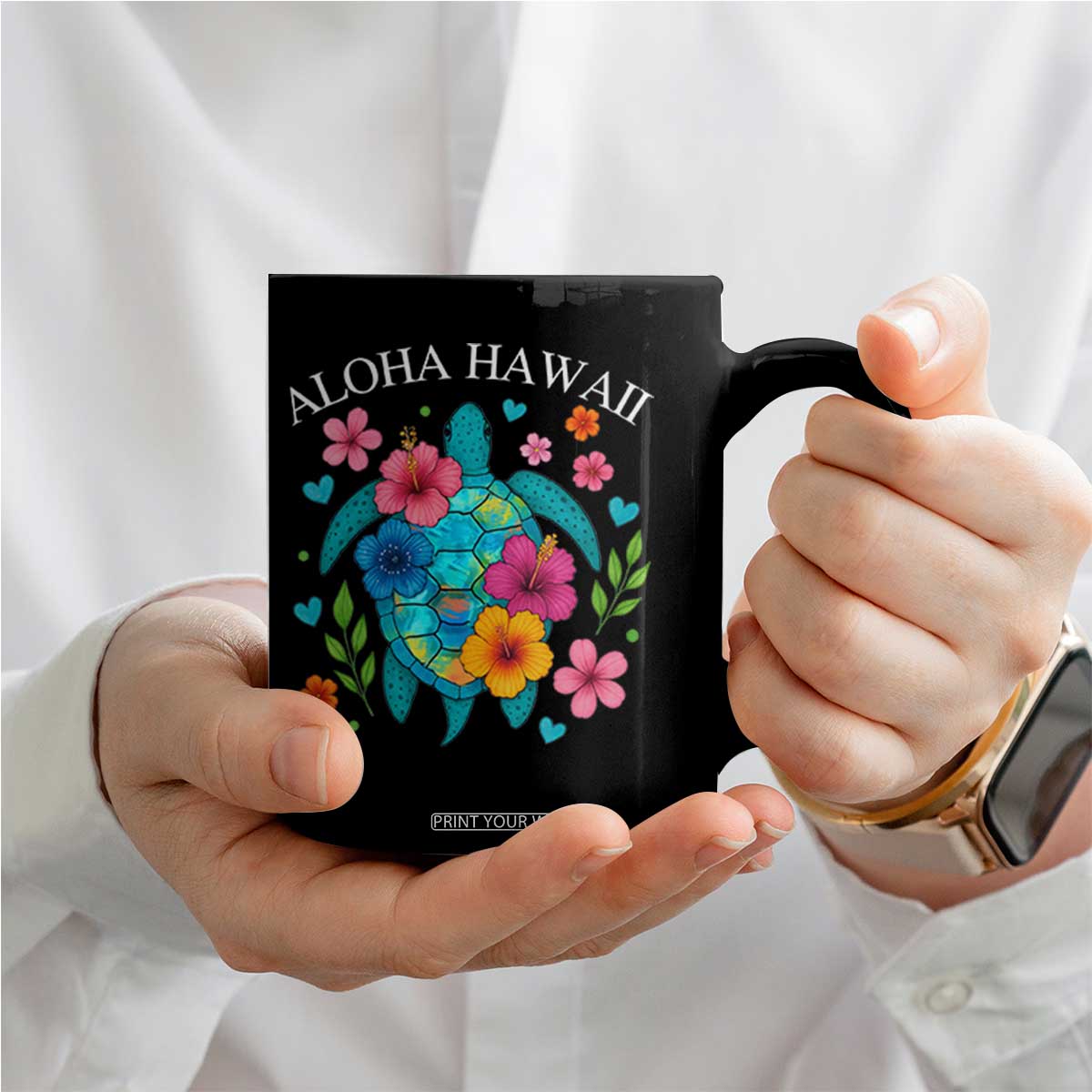 Aloha Hawaii Coffee Mug Sea Turtle Summer Hawaiian Island TS10 Print Your Wear