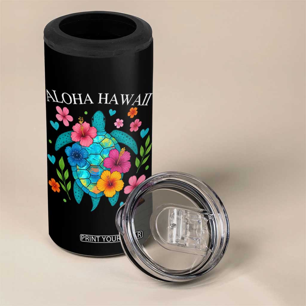 Aloha Hawaii 4 in 1 Can Cooler Tumbler Sea Turtle Summer Hawaiian Island TS10 Print Your Wear