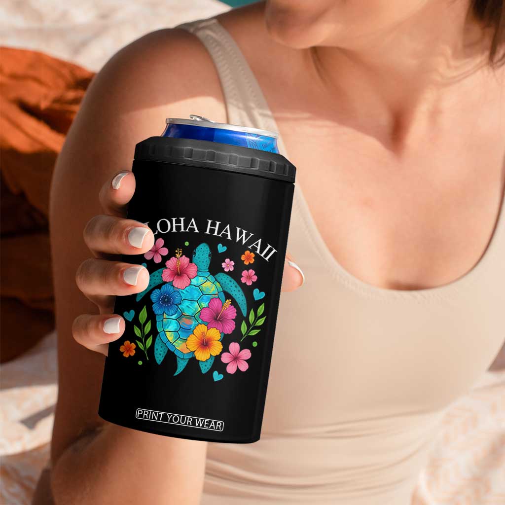 Aloha Hawaii 4 in 1 Can Cooler Tumbler Sea Turtle Summer Hawaiian Island TS10 Print Your Wear
