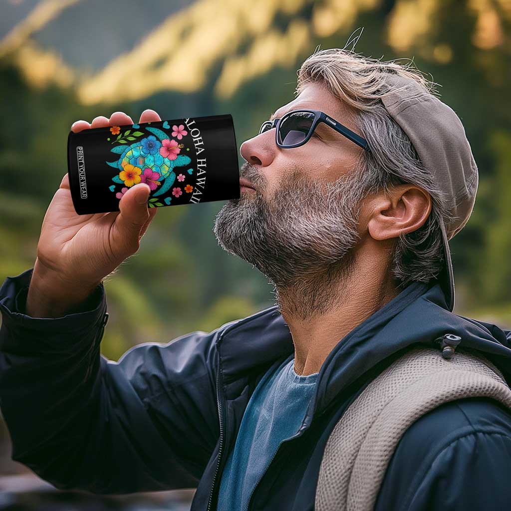 Aloha Hawaii 4 in 1 Can Cooler Tumbler Sea Turtle Summer Hawaiian Island TS10 Print Your Wear