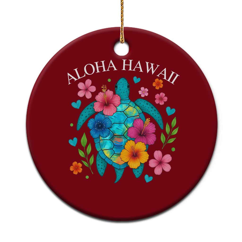 Aloha Hawaii Ceramic Ornament Sea Turtle Summer Hawaiian Island TS10 1pc Red Print Your Wear