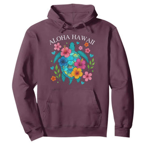Aloha Hawaii Hoodie Sea Turtle Summer Hawaiian Island TS10 Maroon Print Your Wear