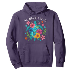 Aloha Hawaii Hoodie Sea Turtle Summer Hawaiian Island TS10 Purple Print Your Wear