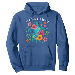 Aloha Hawaii Hoodie Sea Turtle Summer Hawaiian Island TS10 Royal Blue Print Your Wear
