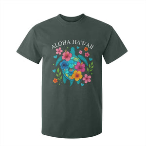 Aloha Hawaii T Shirt For Kid Sea Turtle Summer Hawaiian Island TS10 Dark Forest Green Print Your Wear