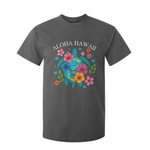 Aloha Hawaii T Shirt For Kid Sea Turtle Summer Hawaiian Island TS10 Dark Heather Print Your Wear