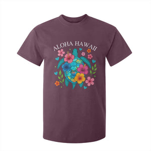 Aloha Hawaii T Shirt For Kid Sea Turtle Summer Hawaiian Island TS10 Maroon Print Your Wear