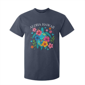 Aloha Hawaii T Shirt For Kid Sea Turtle Summer Hawaiian Island TS10 Navy Print Your Wear