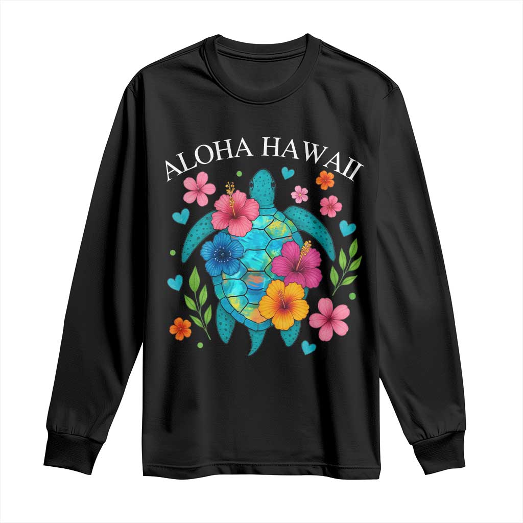 Aloha Hawaii Long Sleeve Shirt Sea Turtle Summer Hawaiian Island TS10 Black Print Your Wear