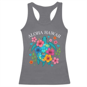 Aloha Hawaii Racerback Tank Top Sea Turtle Summer Hawaiian Island TS10 Charcoal Print Your Wear