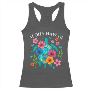 Aloha Hawaii Racerback Tank Top Sea Turtle Summer Hawaiian Island TS10 Dark Heather Print Your Wear