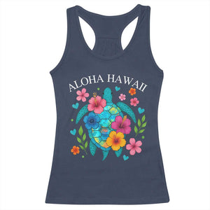 Aloha Hawaii Racerback Tank Top Sea Turtle Summer Hawaiian Island TS10 Navy Print Your Wear