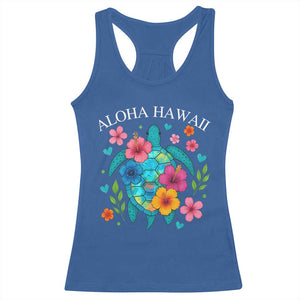 Aloha Hawaii Racerback Tank Top Sea Turtle Summer Hawaiian Island TS10 Royal Blue Print Your Wear