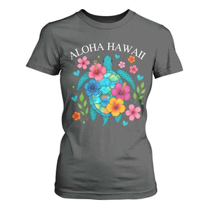 Aloha Hawaii T Shirt For Women Sea Turtle Summer Hawaiian Island TS10 Dark Heather Print Your Wear