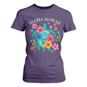 Aloha Hawaii T Shirt For Women Sea Turtle Summer Hawaiian Island TS10 Purple Print Your Wear