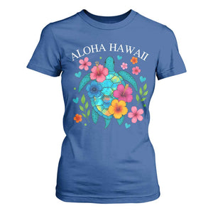 Aloha Hawaii T Shirt For Women Sea Turtle Summer Hawaiian Island TS10 Royal Blue Print Your Wear