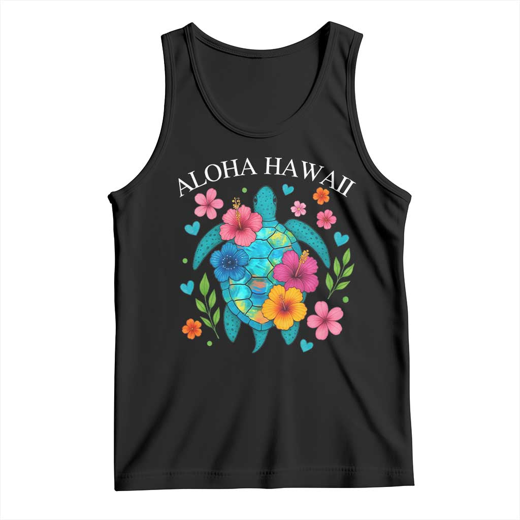 Aloha Hawaii Tank Top Sea Turtle Summer Hawaiian Island TS10 Black Print Your Wear