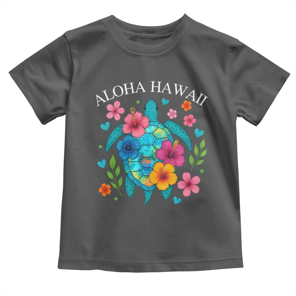 Aloha Hawaii Toddler T Shirt Sea Turtle Summer Hawaiian Island TS10 Dark Heather Print Your Wear