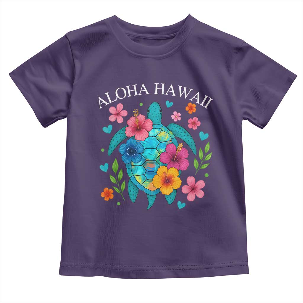 Aloha Hawaii Toddler T Shirt Sea Turtle Summer Hawaiian Island TS10 Purple Print Your Wear