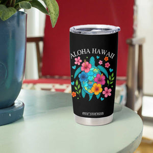 Aloha Hawaii Tumbler Cup Sea Turtle Summer Hawaiian Island TS10 Print Your Wear
