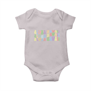 Aloha Hawaii Baby Onesie Flower Summer Hawaiian Island TS10 Ice Gray Print Your Wear