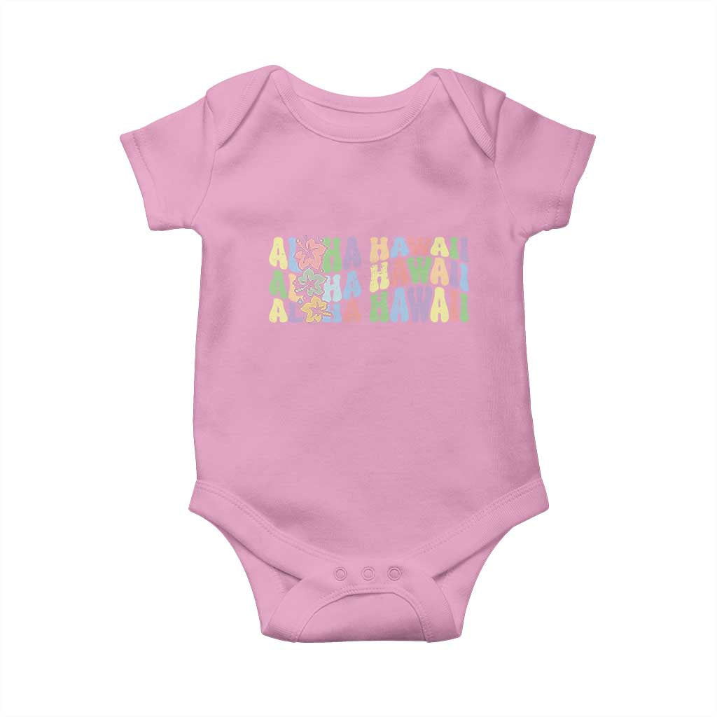 Aloha Hawaii Baby Onesie Flower Summer Hawaiian Island TS10 Light Pink Print Your Wear