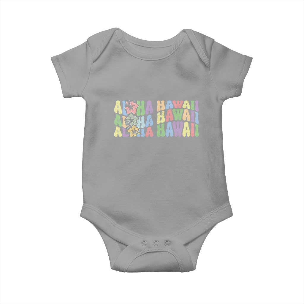 Aloha Hawaii Baby Onesie Flower Summer Hawaiian Island TS10 Sport Gray Print Your Wear