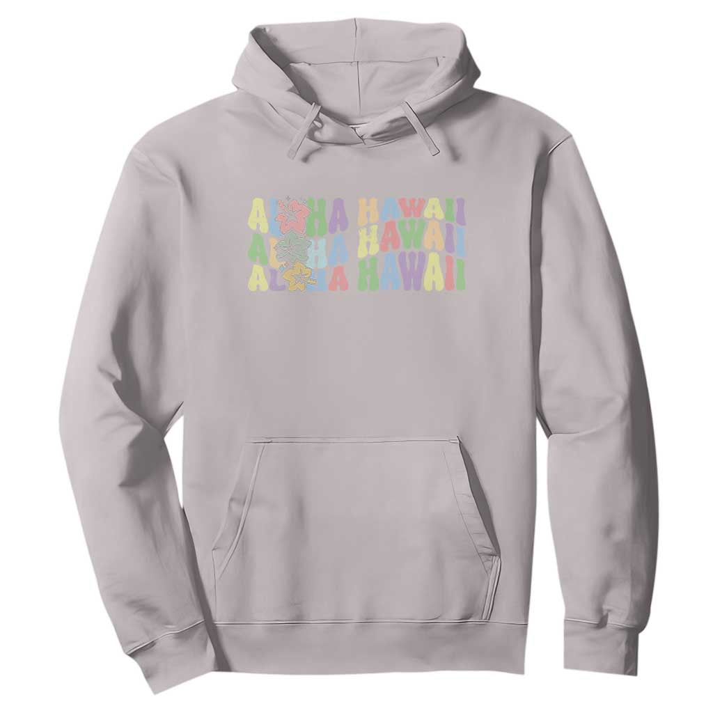 Aloha Hawaii Hoodie Flower Summer Hawaiian Island TS10 Ice Gray Print Your Wear