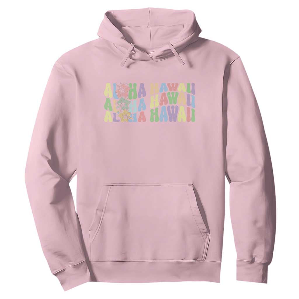 Aloha Hawaii Hoodie Flower Summer Hawaiian Island TS10 Light Pink Print Your Wear