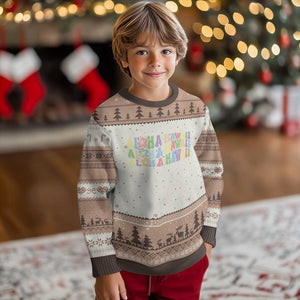 Aloha Hawaii Ugly Christmas Sweater Flower Summer Hawaiian Island TS10 Mocha Mousse Print Your Wear