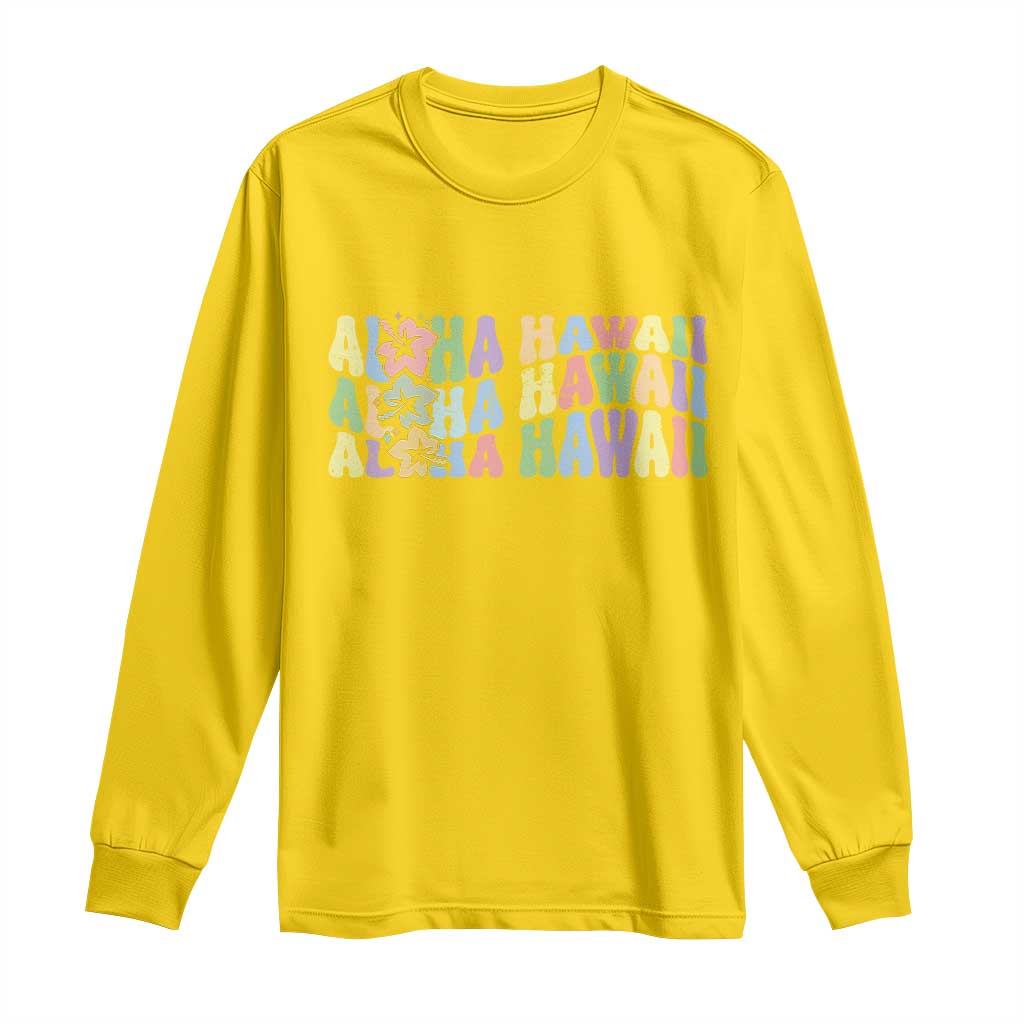 Aloha Hawaii Long Sleeve Shirt Flower Summer Hawaiian Island TS10 Daisy Print Your Wear