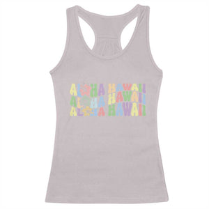 Aloha Hawaii Racerback Tank Top Flower Summer Hawaiian Island TS10 Ice Gray Print Your Wear