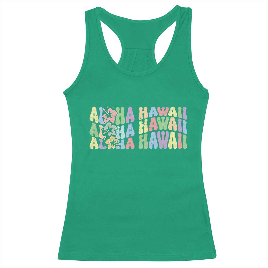 Aloha Hawaii Racerback Tank Top Flower Summer Hawaiian Island TS10 Irish Green Print Your Wear