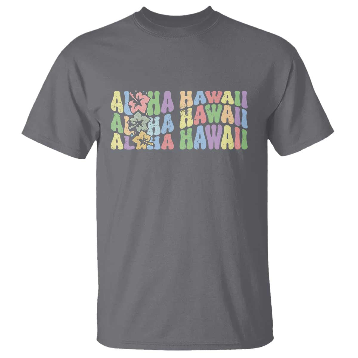 Aloha Hawaii T Shirt Flower Summer Hawaiian Island TS10 Charcoal Print Your Wear