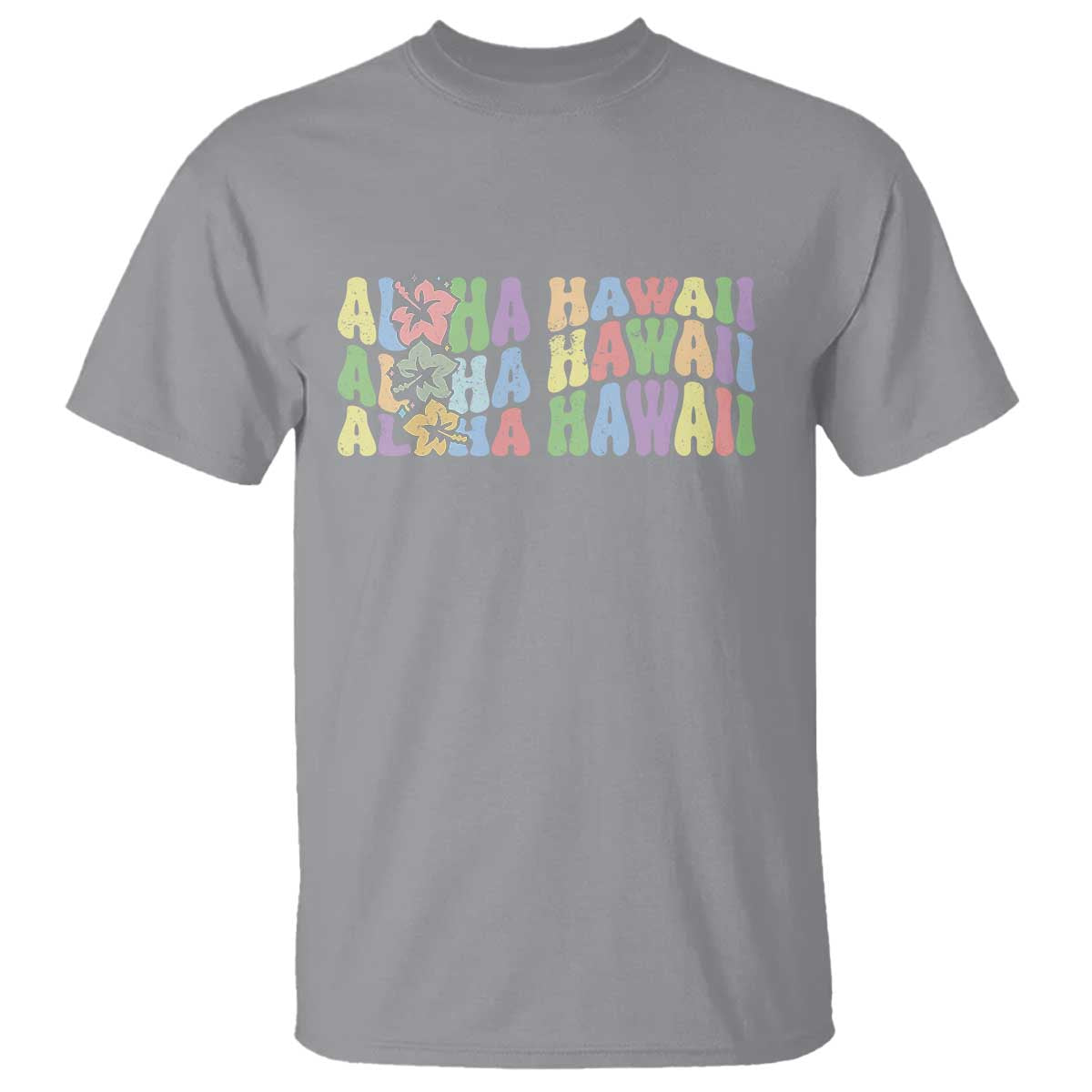 Aloha Hawaii T Shirt Flower Summer Hawaiian Island TS10 Sport Gray Print Your Wear