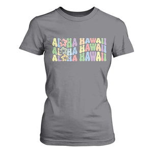 Aloha Hawaii T Shirt For Women Flower Summer Hawaiian Island TS10 Charcoal Print Your Wear