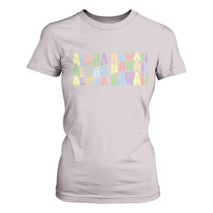 Aloha Hawaii T Shirt For Women Flower Summer Hawaiian Island TS10 Ice Gray Print Your Wear