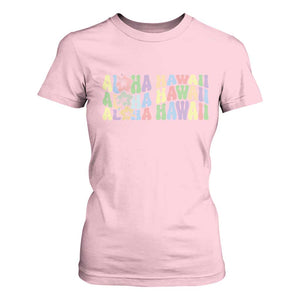 Aloha Hawaii T Shirt For Women Flower Summer Hawaiian Island TS10 Light Pink Print Your Wear