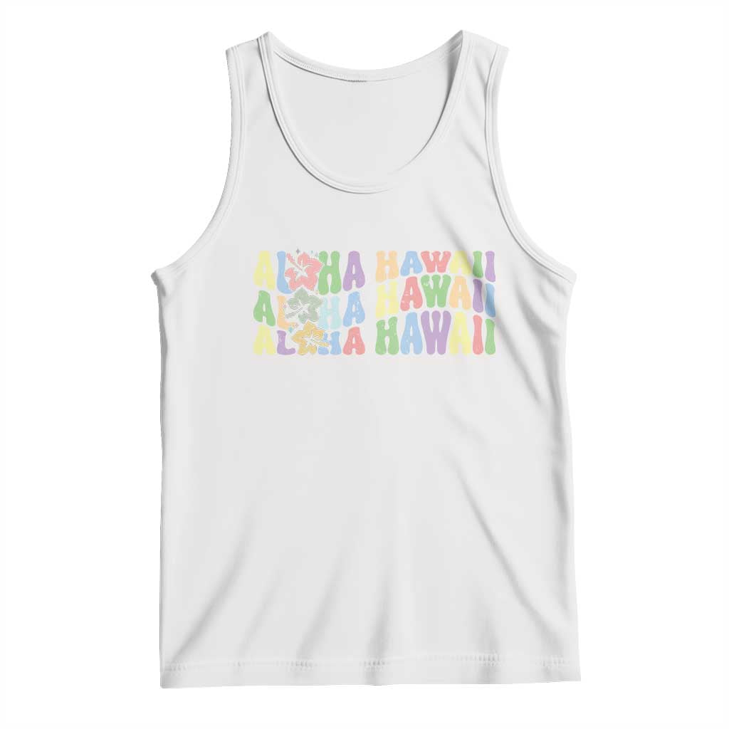 Aloha Hawaii Tank Top Flower Summer Hawaiian Island TS10 White Print Your Wear