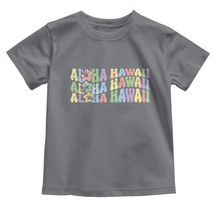 Aloha Hawaii Toddler T Shirt Flower Summer Hawaiian Island TS10 Charcoal Print Your Wear