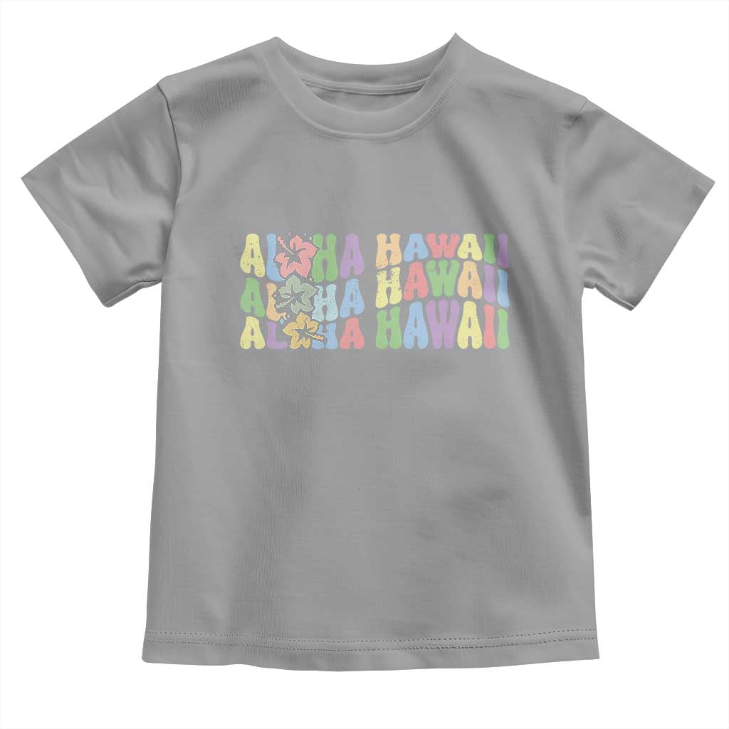Aloha Hawaii Toddler T Shirt Flower Summer Hawaiian Island TS10 Sport Gray Print Your Wear