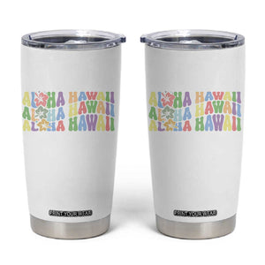 Aloha Hawaii Tumbler Cup Flower Summer Hawaiian Island TS10 White Print Your Wear