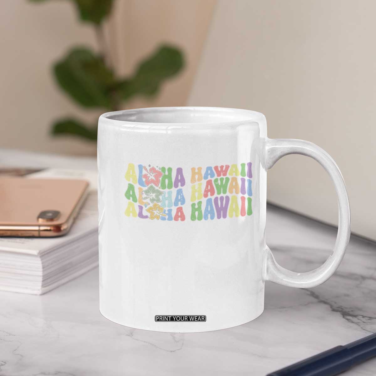 Aloha Hawaii Coffee Mug Flower Summer Hawaiian Island TS10 Print Your Wear